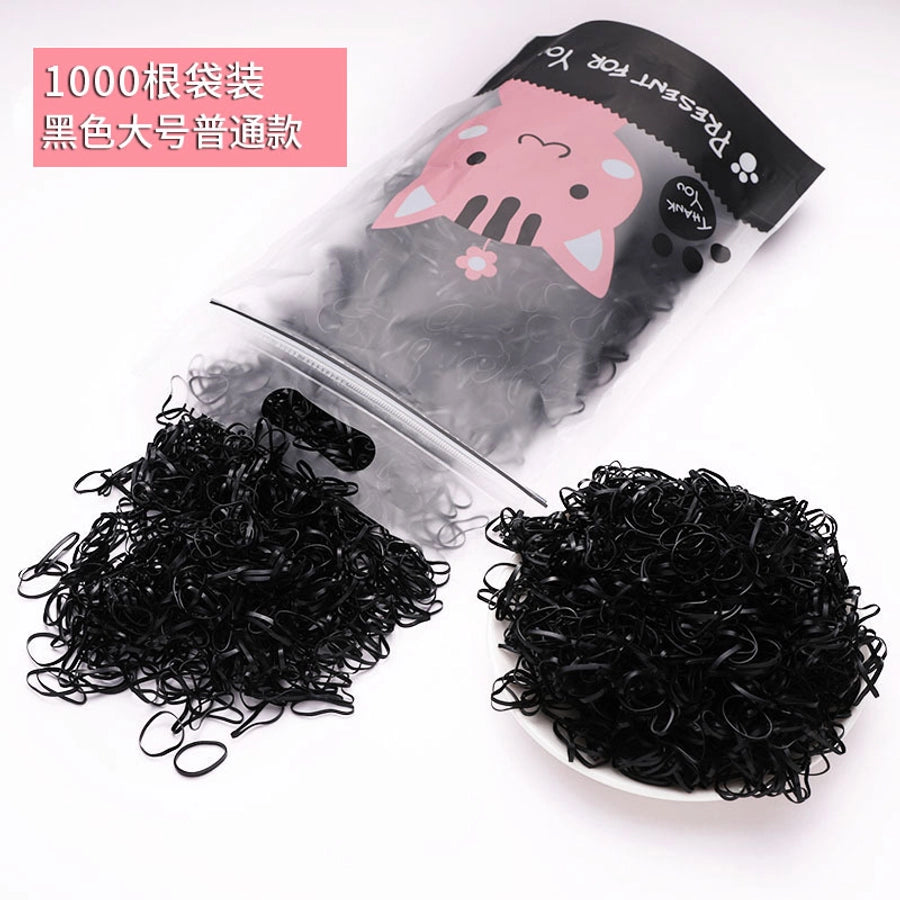 children's headdress rubber band hair tie black rubber band thickened hair rope