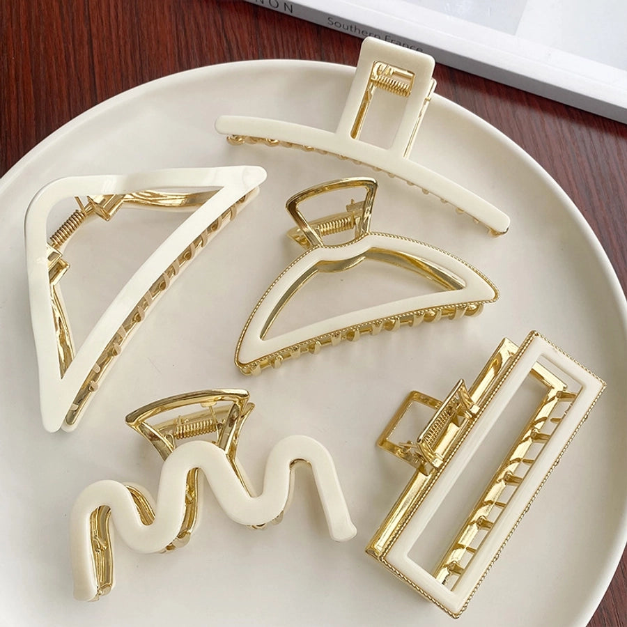 women's vintage style solid color alloy hair claws