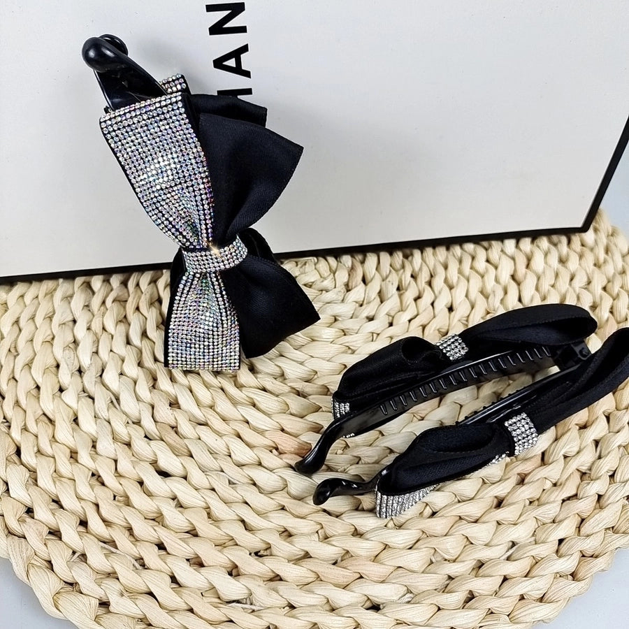 Women's Simple Style Classic Style Bow Knot Rhinestone Inlay Rhinestones Hair Clip