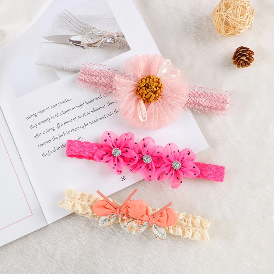 Korean style baby hair band cute princess bow flower crown children hair accessories newborn photo headdress suit