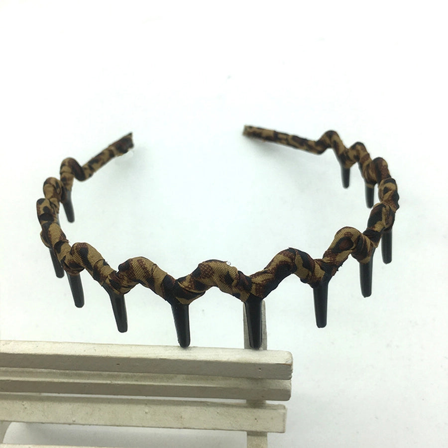 Fluffy Fabric Winding Toothed Hair Band Women's Hair Accessories Headwear Wave Headband Small Accessories Hair Bundles