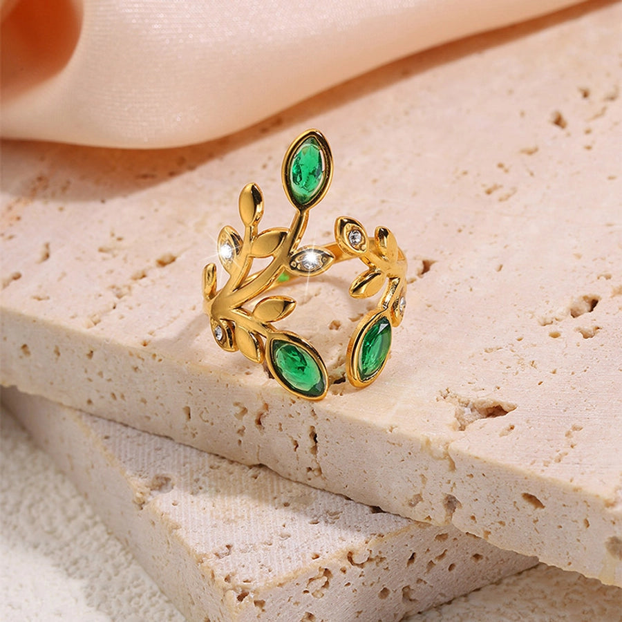 Jewelry Elegant Simple Style Shiny Geometric 304 Stainless Steel Open Rings