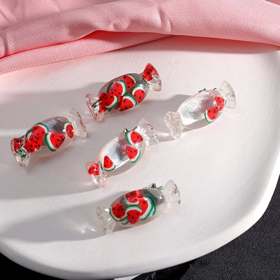 Women's Cute Sweet Heart Shape Plastic Resin Hair Clip