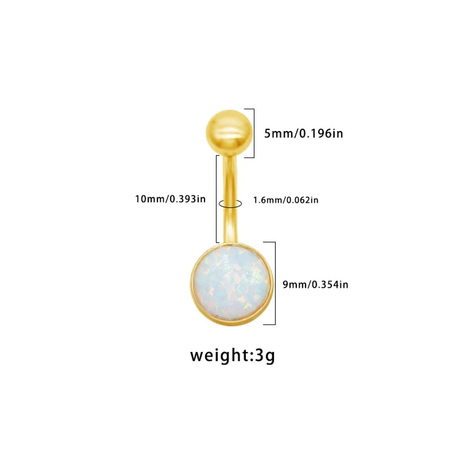 1 Piece Belly Rings Punk Simple Style Artistic Maple Leaf Rose 316 Stainless Steel  Alloy Epoxy Acrylic Rhinestones 18K Gold Plated