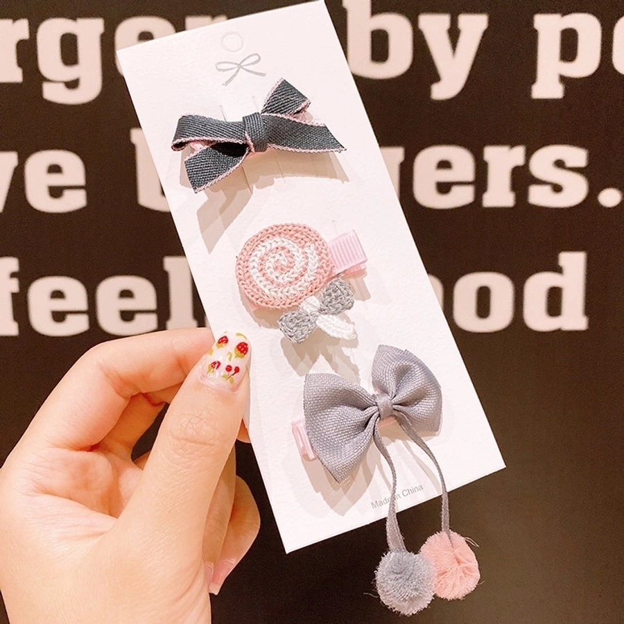 children's hairpin safety small clip hair accessories baby cloth hair clips girl little girl hairpin  cute headdress