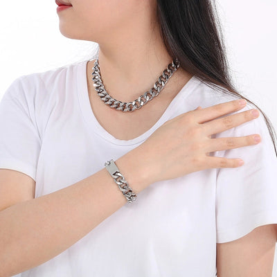 Trendy Unique Fashion Stainless Steel Cuban Link Chain Bracelet