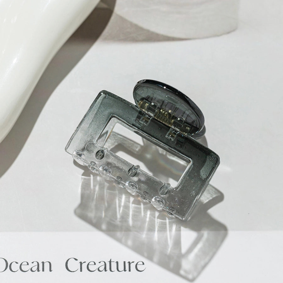 Gradient Small Grab Clip Small Disc Hairpin Environmentally Friendly Acetic Acid Shark Clip Transparent Oval Hair Grab Children's Clip