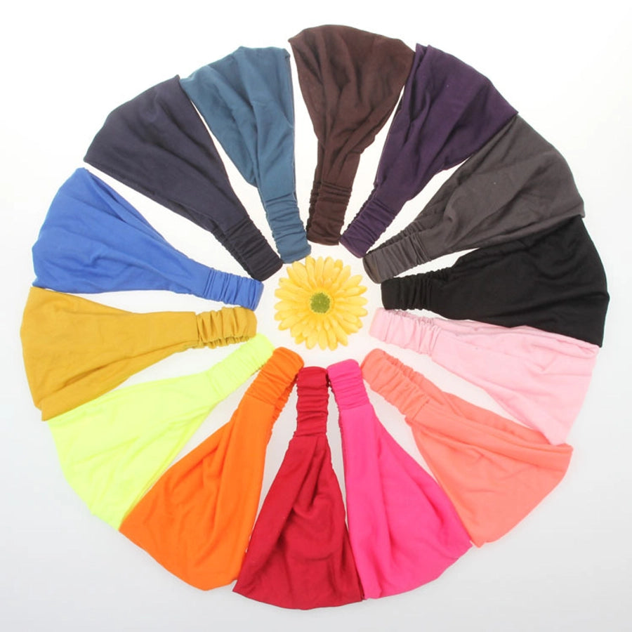 fashion solid color cotton hair band