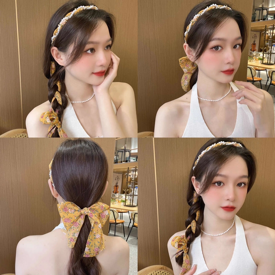 Women's Simple Style Ditsy Floral Cloth Hair Band