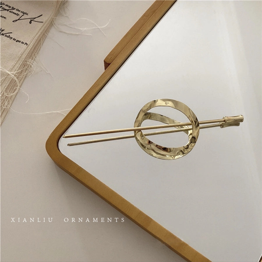 simple style solid color alloy plating hairpin