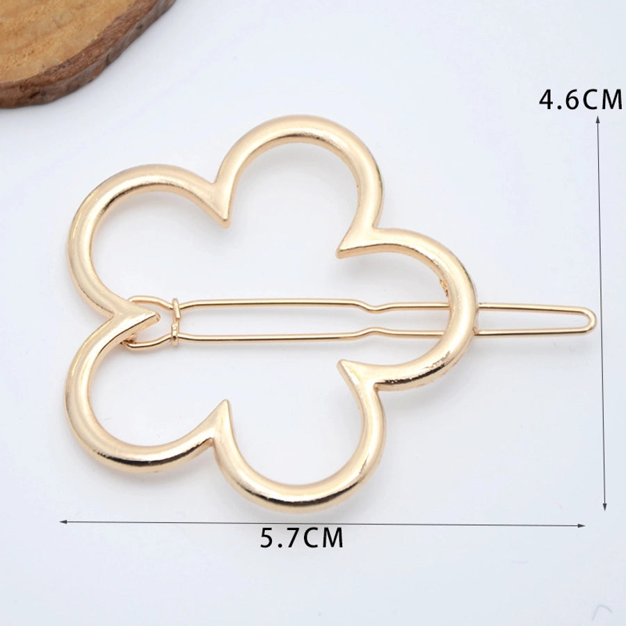fashion geometric metal plating hair clip