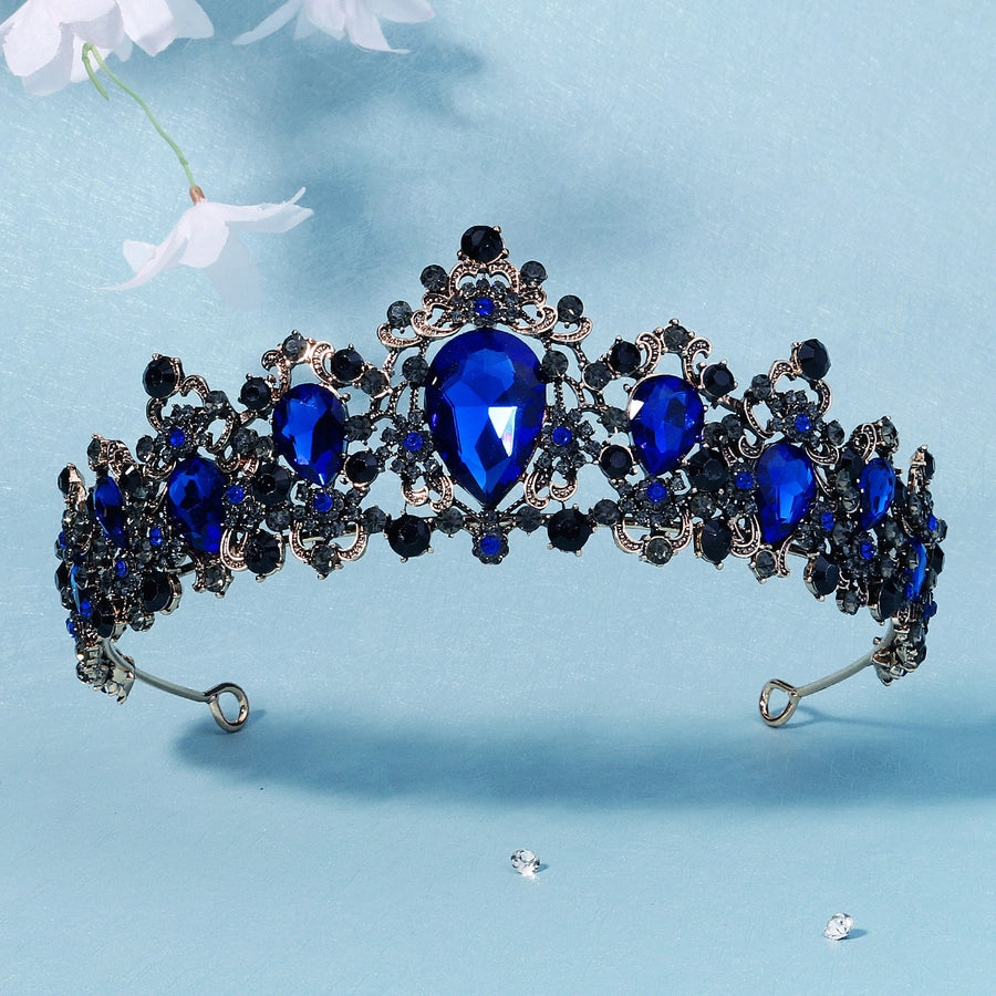 elegant retro crown alloy diamond crown