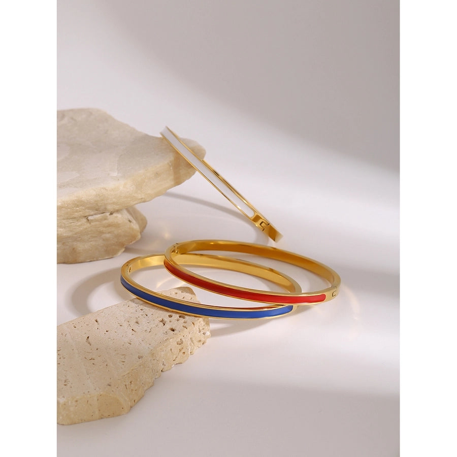 Simple Style Round 304 Stainless Steel Bangle In Bulk