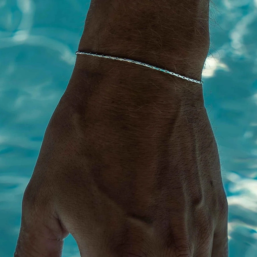 Vacation Simple Style Classic Style Solid Color 304 Stainless Steel 18K Gold Plated White Gold Plated Bracelets In Bulk