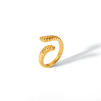 Jewelry IG Style Classic Style Irregular Geometric 304 Stainless Steel Titanium Steel 18K Gold Plated Open Rings