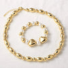 Copper 18K Gold Plated Plating Heart Shape Bracelets Necklace