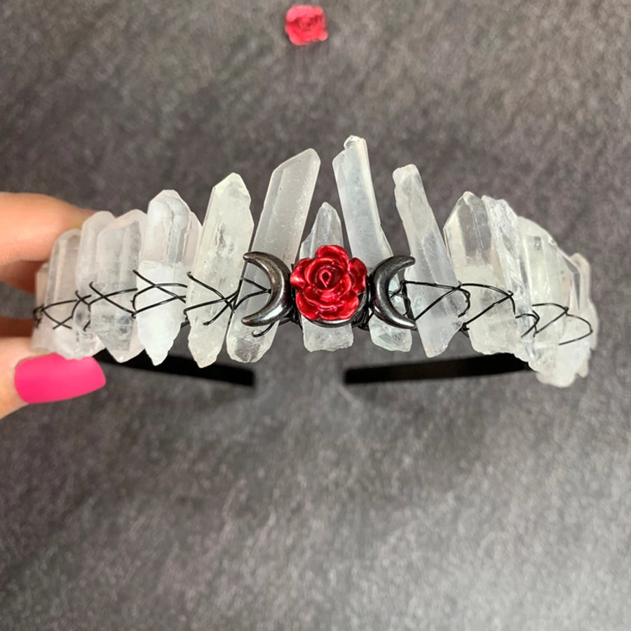 simple style flower crystal inlay crystal hair band