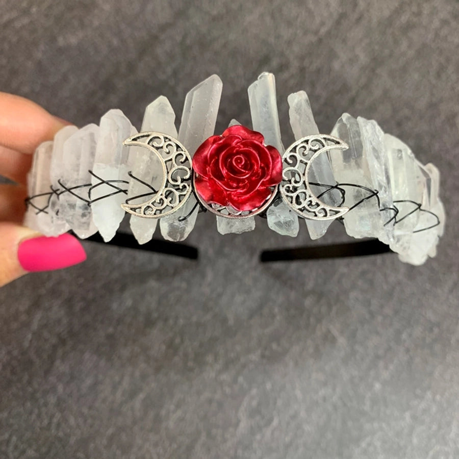 simple style flower crystal inlay crystal hair band