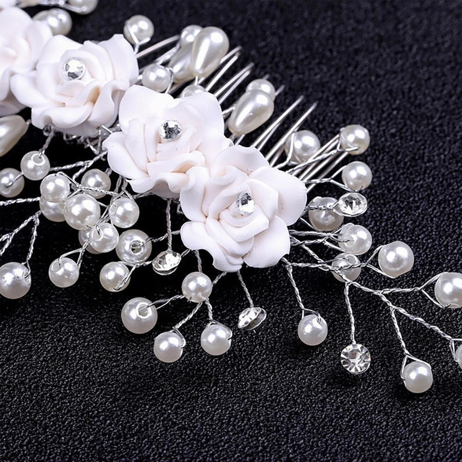 Fashion bridal hair accessories Korean-style soft  flower pearl hair comb   best selling comb Accessories