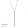 Jewelry Elegant Streetwear Solid Color 304 Stainless Steel Long Necklace Necklace
