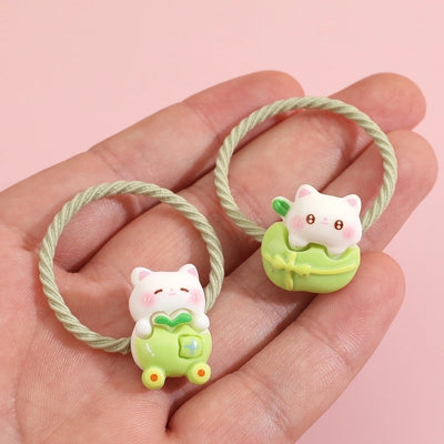 Kid'S Cartoon Style Cute Cat Resin Hair Tie