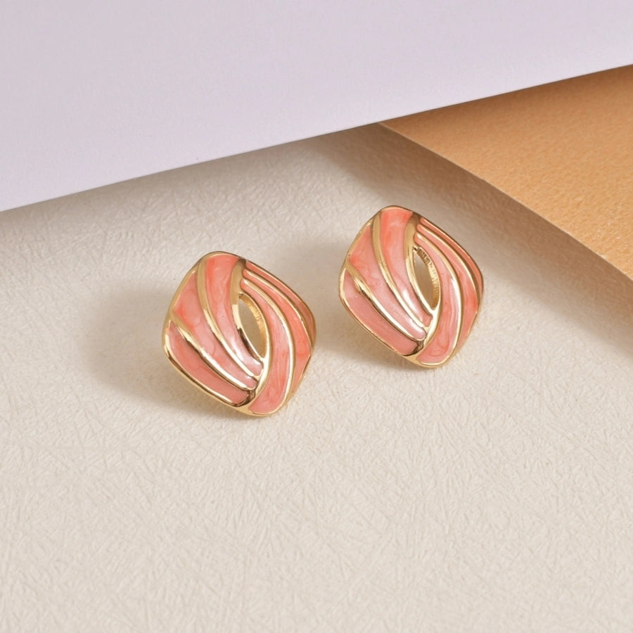 1 Pair Casual Vintage Style Simple Style Geometric 304 Stainless Steel 18K Gold Plated Ear Studs