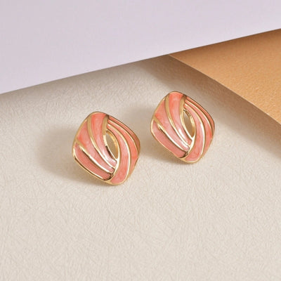 1 Pair Casual Vintage Style Simple Style Geometric 304 Stainless Steel 18K Gold Plated Ear Studs