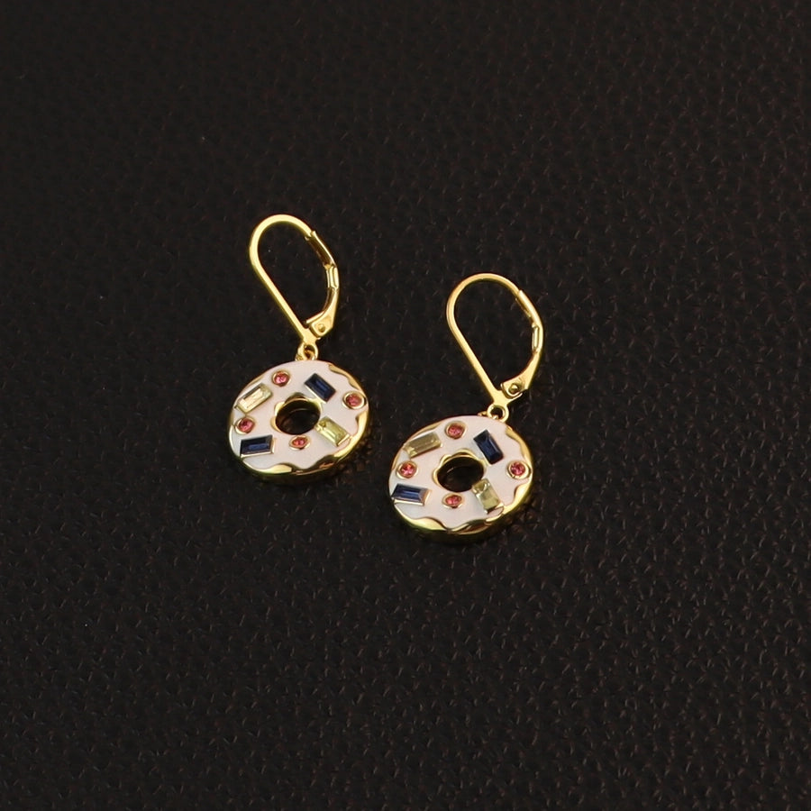 Rhinestone Copper Round Jewelry Set