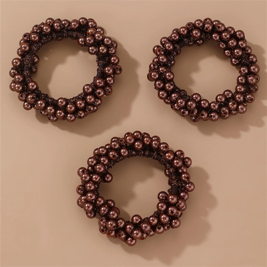 Women's Fairy Style Sweet Simple Style Round Imitation Pearl Beaded Artificial Pearls Hair Tie