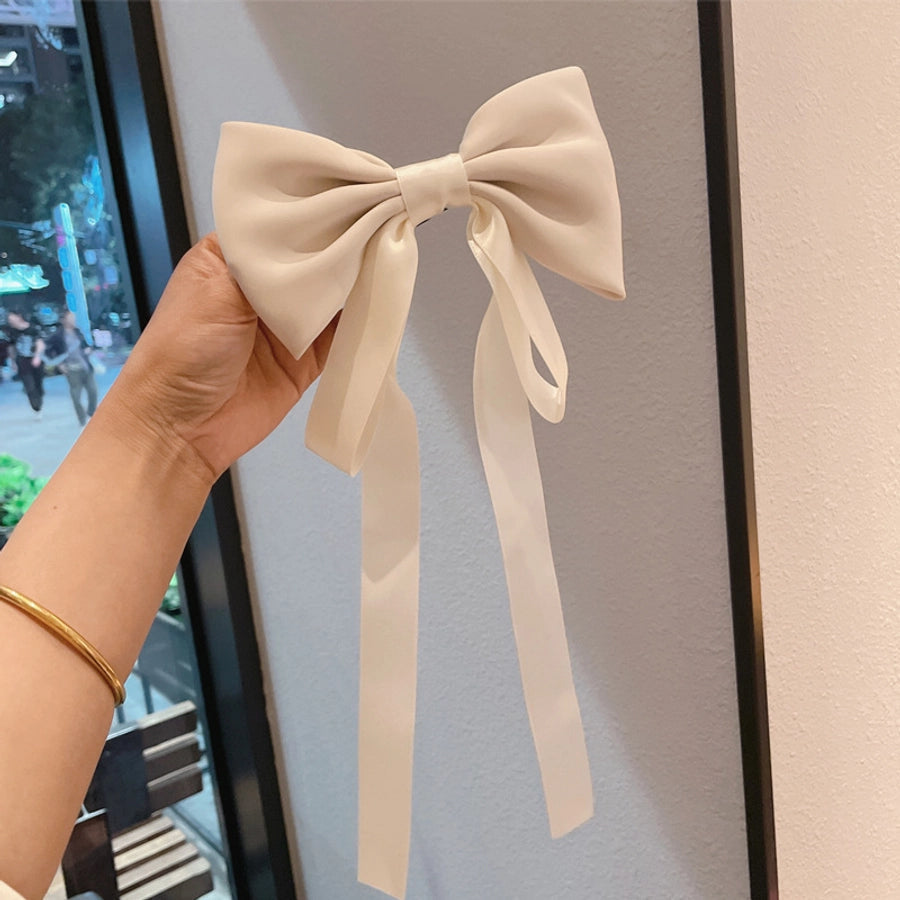 women's simple style bow knot cloth hair clip