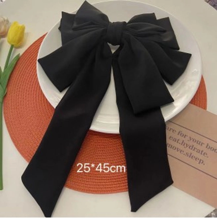 Women's Simple Style Bow Knot satin Hair Clip