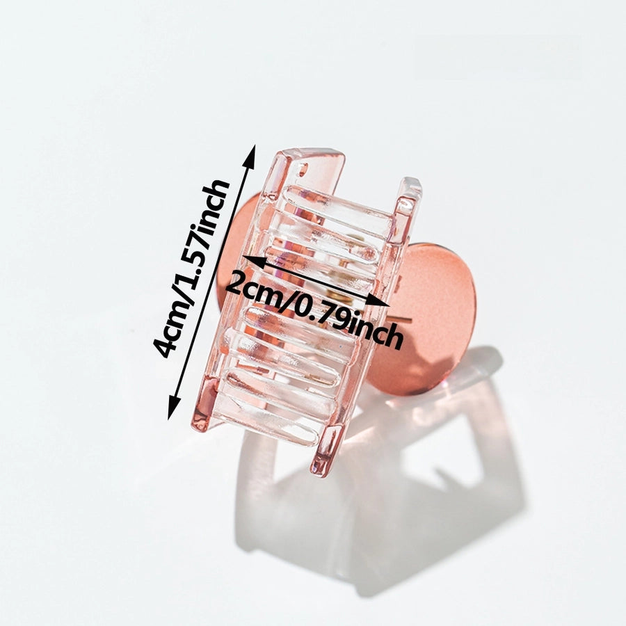 Gradient Small Grab Clip Small Disc Hairpin Environmentally Friendly Acetic Acid Shark Clip Transparent Oval Hair Grab Children's Clip