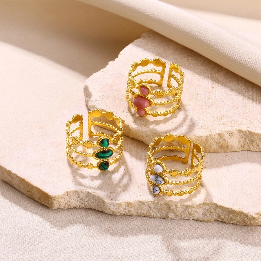 Jewelry Classical French Style Romantic Geometric 304 Stainless Steel Stainless Steel Rings