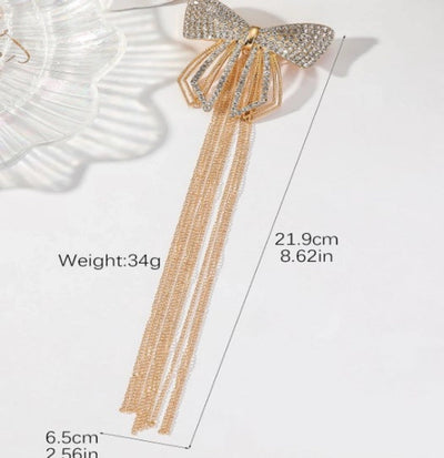 vintage style bow knot alloy plating hair clip