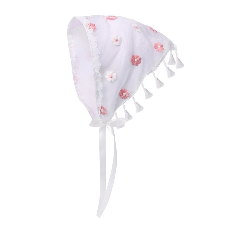 Women's Pastoral Plaid Flower Cloth Net Yarn Hair Band