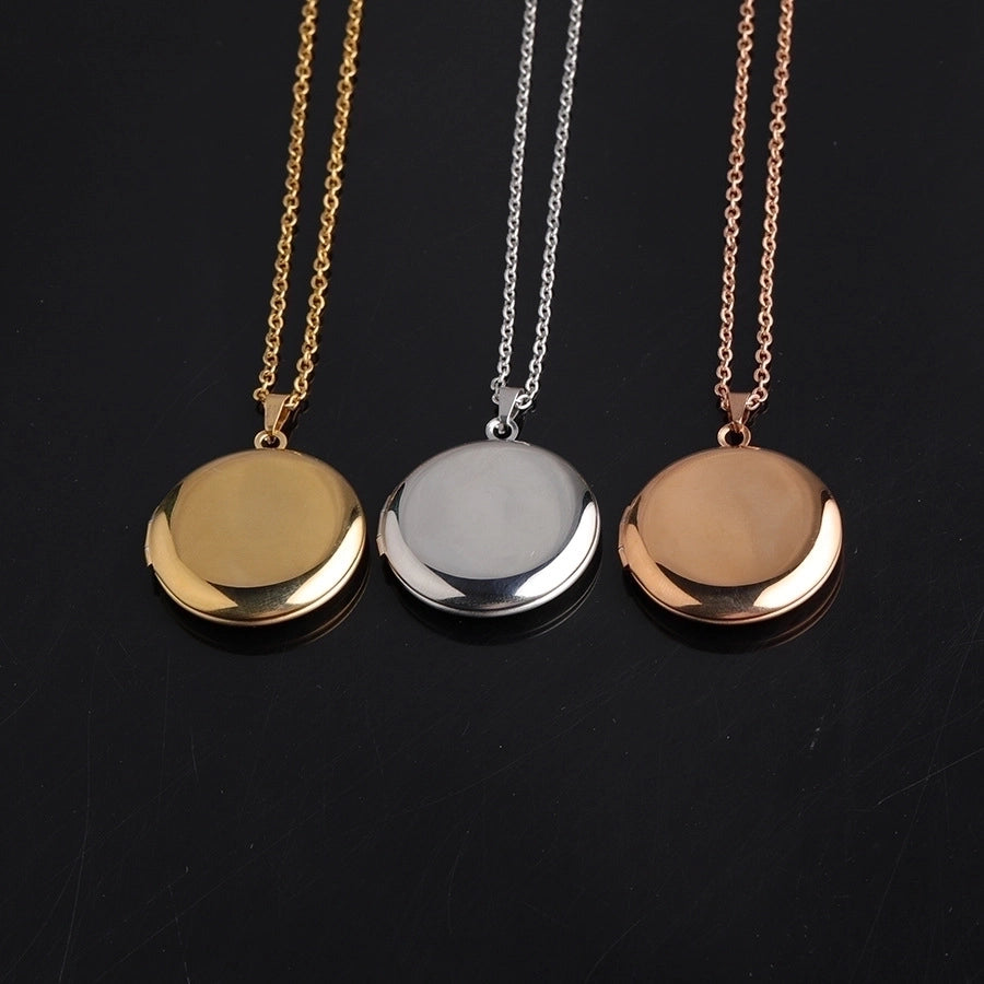 Jewelry IG Style Modern Style Classic Style Round 304 Stainless Steel Plating Pendant Necklace