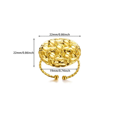 Jewelry Casual Vintage Style Streetwear Cross 304 Stainless Steel 18K Gold Plated Open Rings