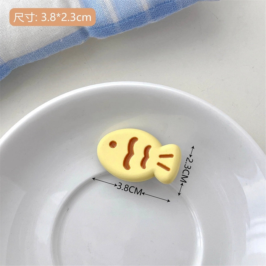 Candy Color Snapper Burned Hair Clip  Sweet Girl's Heart Cute Fish Bangs Clip Student  Hairpin Hair Accessories