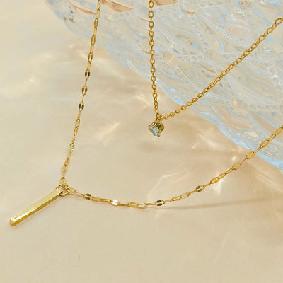 Jewelry Elegant Gem 304 Stainless Steel Pendant Necklace