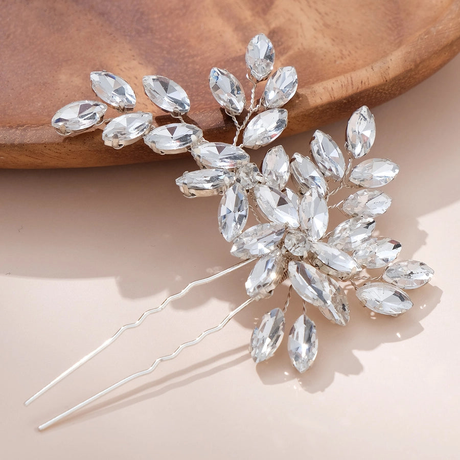 Antique U-shaped Hairpin Hair Accessories Simple Rhinestone Pin Hairpin Photography Portrait High-end Hair Hairpin