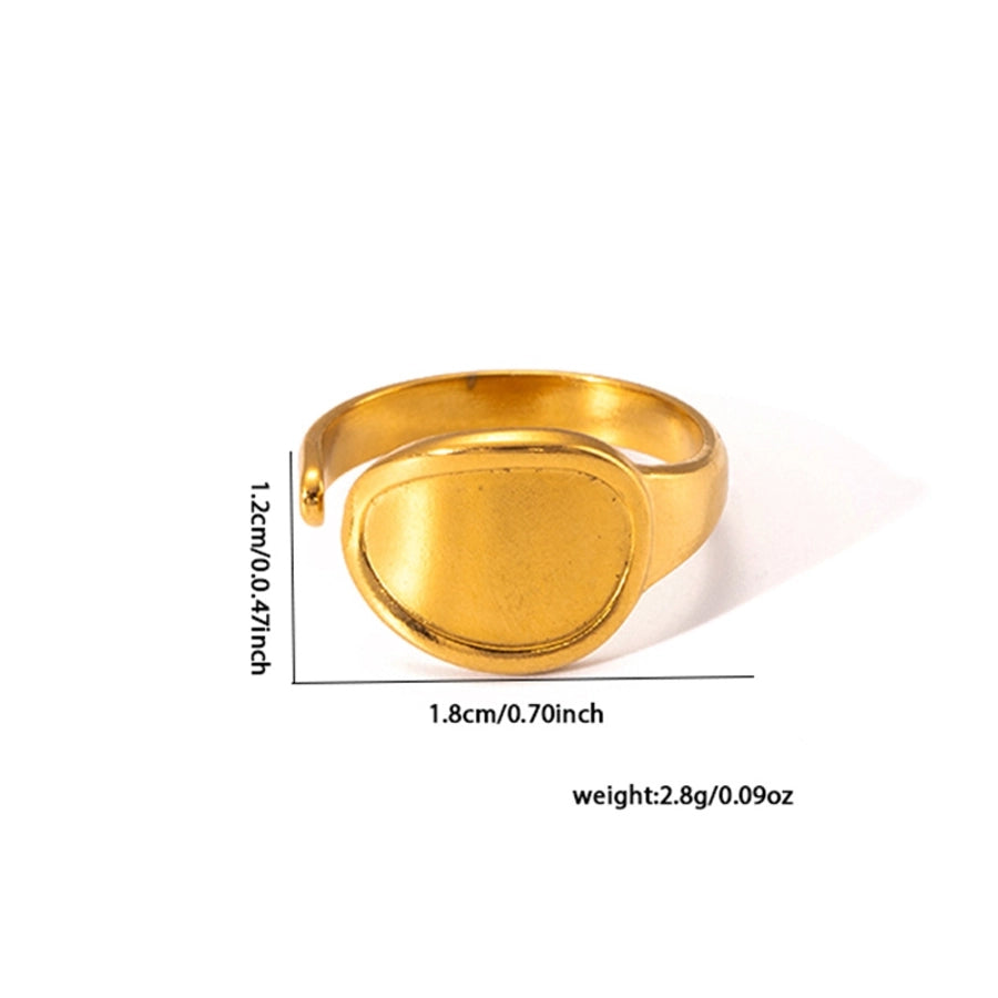 Jewelry Elegant Cross Heart Shape Solid Color Titanium Steel Open Rings