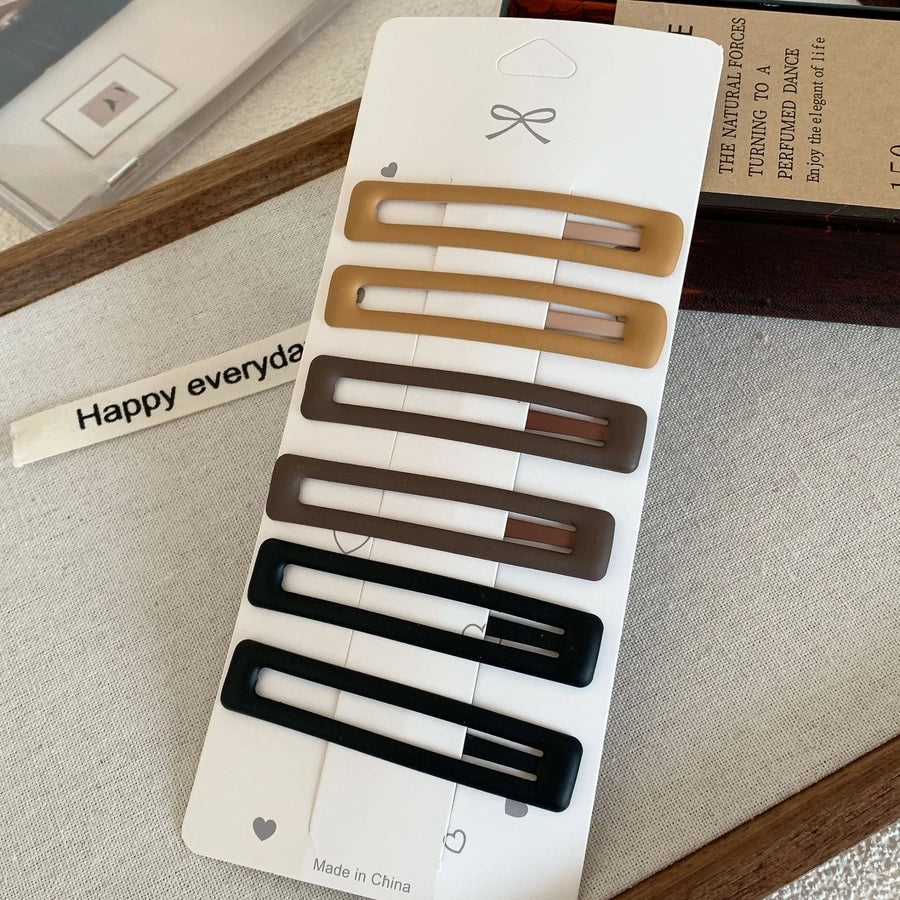 simple style classic style solid color alloy hair clip