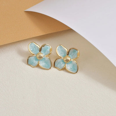 1 Pair Casual Pastoral Simple Style Flower 304 Stainless Steel Ear Studs
