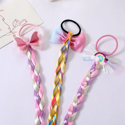 Girl'S Cute  Bow Knot Snowflake chemical fiber Inlay Rhinestones Hair Tie