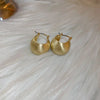 retro c shape solid color metal plating women's earrings 1 pair