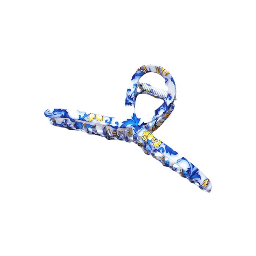 simple style color block alloy stoving varnish hair claws 1 piece