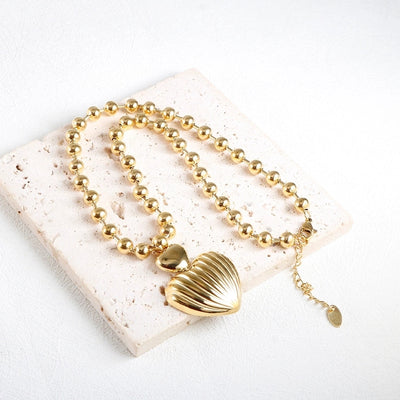 Jewelry IG Style Simple Style Commute Heart Shape 304 Stainless Steel Earrings Necklace