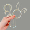 Children's ball head fixed artifact Pearl Rhinestone grip clip does not hurt the hair back of the head ponytail buckle girl hairpin headdress