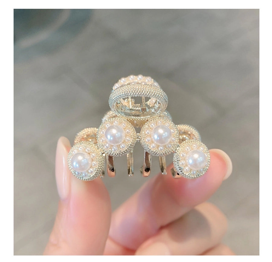 women's simple style solid color alloy plating hair claws