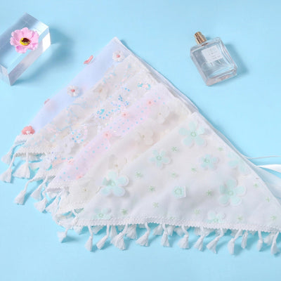 Women's Pastoral Plaid Flower Cloth Net Yarn Hair Band